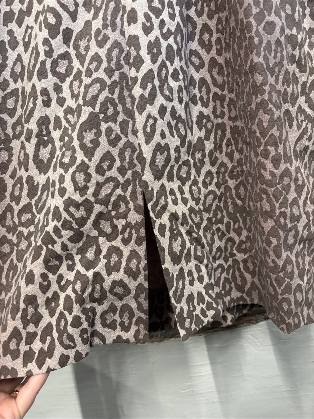 Rachel Roy taupe and gray cheetah print spaghetti strap dress size 10 - Picture 5 of 6